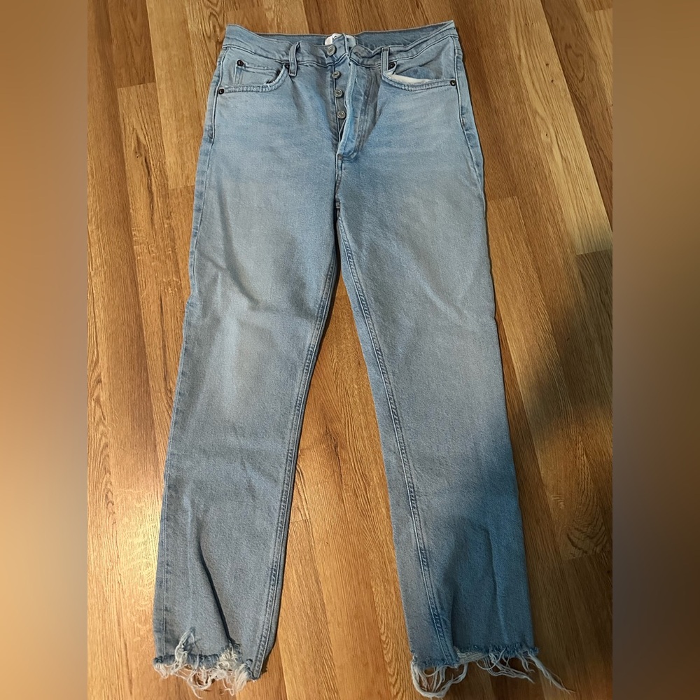 Agolde Women’s Denim Straight Jeans - Light Blue